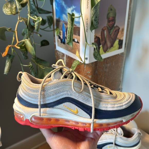 Nike Air Max 97 Midnight Navy Racer Pink Laser Orange Women’s Size 8 - Picture 2 of 6